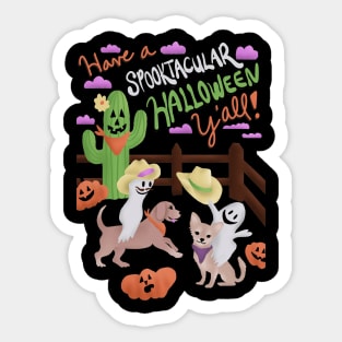 Spooktacular Cowboy Halloween Sticker